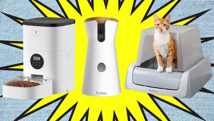 Feel better about leaving your pet at home with this automatic feeder, interactive pet camera that sends notifications right to your phone and smart self-cleaning litter box. 