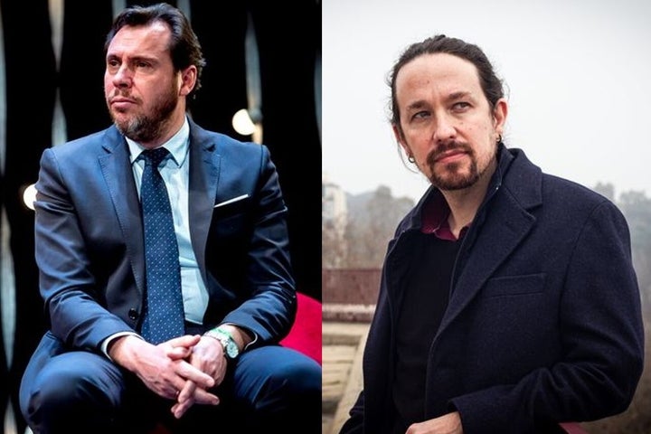 Óscar Puente y Pablo Iglesias.