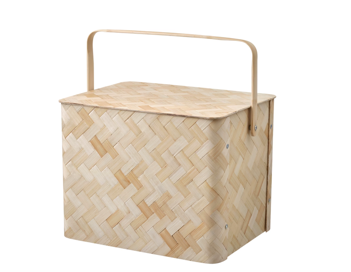 Cesta isotérmica de bambú de IKEA.