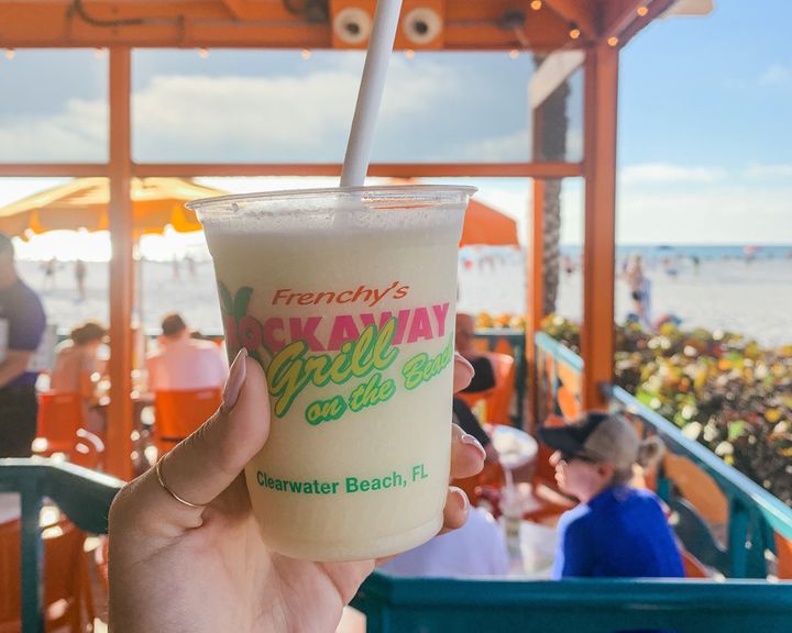 A piña colada from Frenchy's Rockaway Grill on Clearwater Beach. The perfect treat after a sunny beach day.