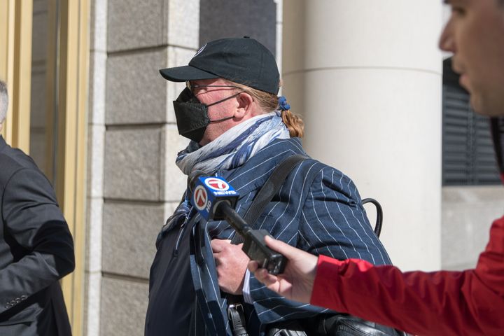 Celebrity chef Mario Batali arrives at Boston Municipal Court for his sexual misconduct trial on May 10, 2022 in Boston, Massachusetts. 