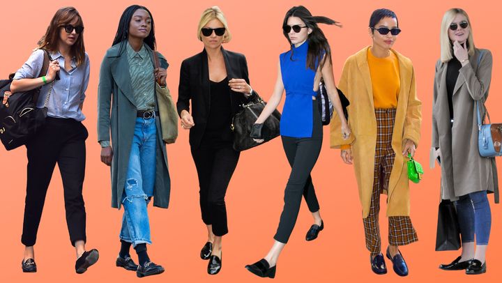 Dakota Johnson, Haniq Best, Kate Moss, Kendall Jenner, Zoë Kravitz and Elle Fanning in loafers. 