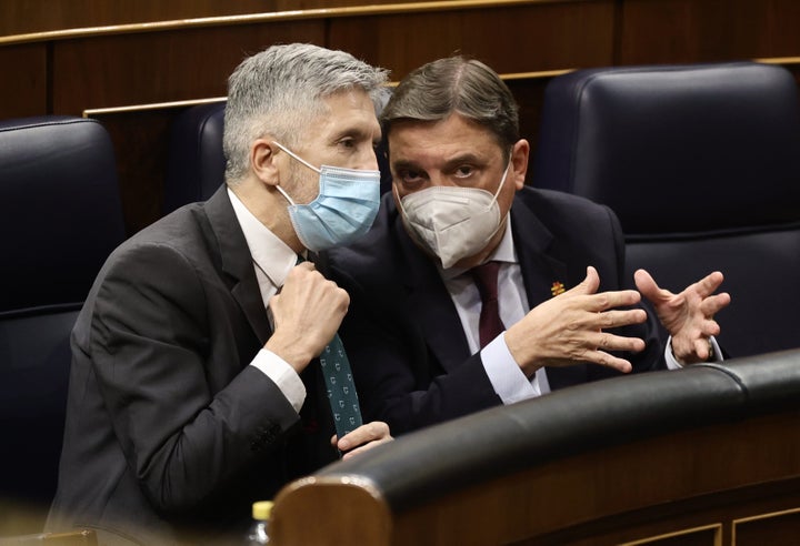 El ministro de Interior, Fernando Grande-Marlaska y el ministro de Agricultura, Luis Planas