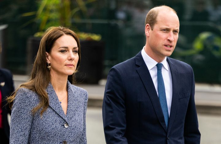 Prince William and Kate Middleton attend the official opening of the Glade of Light memorial at Manchester Arena on May 10 in Manchester, England.