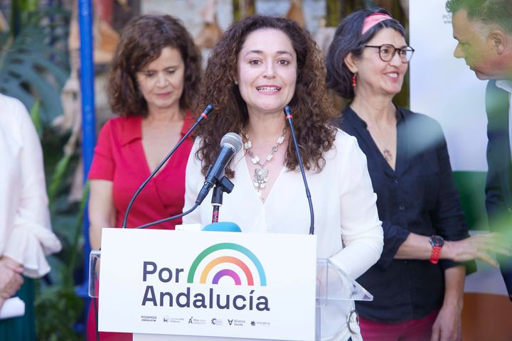 Inmaculada Nieto, durante el acto de presentación de Por Andalucía.