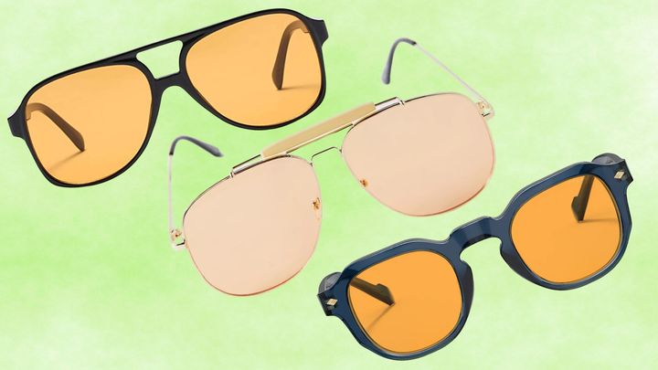Orange sunglasses from Amazon, aviators from Urban Outfitters and Vogue sunglasses from Sunglass Hut.