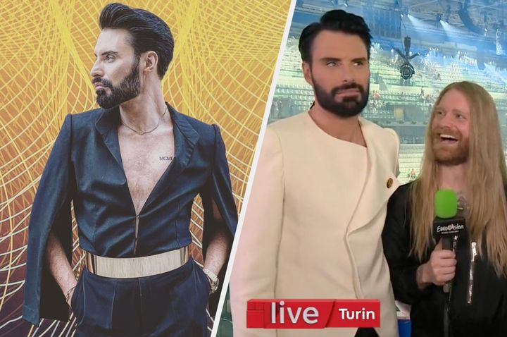 Rylan Clark in his Eurovision outfits