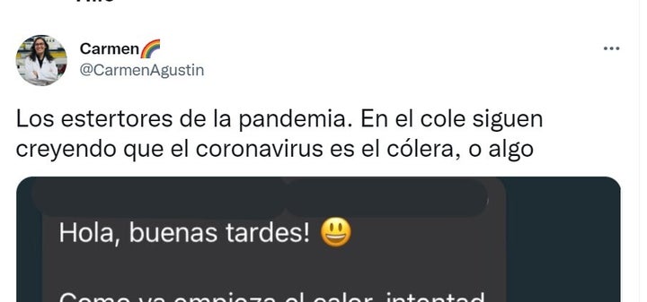 El mensaje que ha recibido y del que no da crédito.