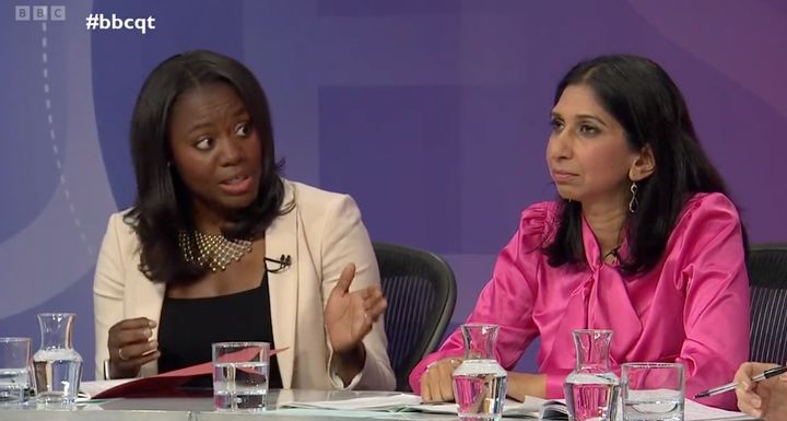 Suella Braverman was heavily criticised over the cost of living crisis on Thursday's Question Time