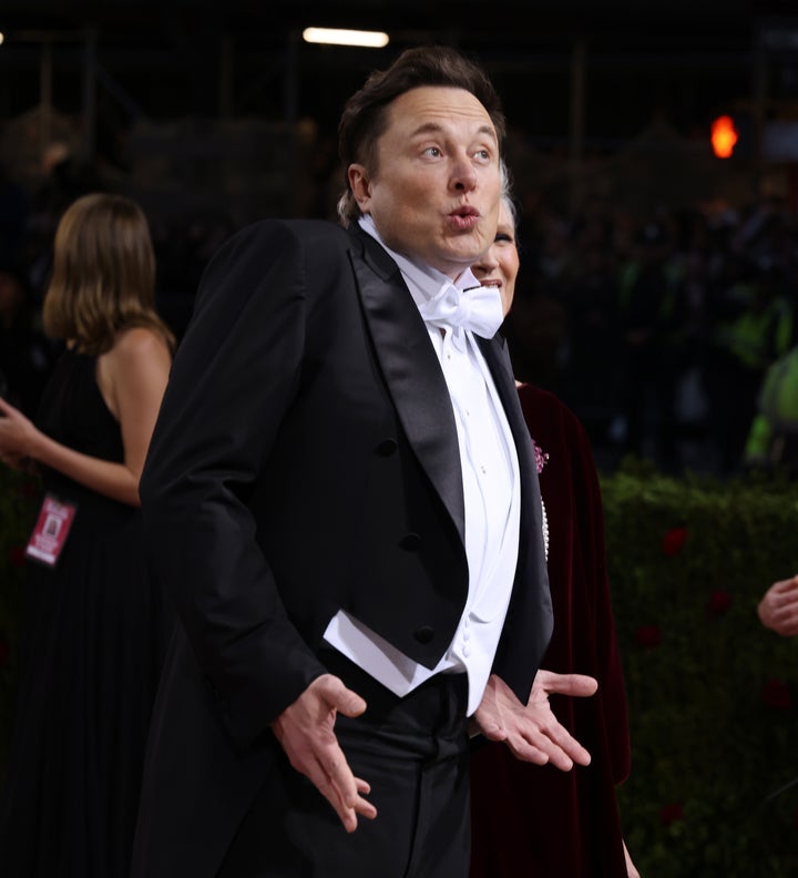Elon Musk, en la Gala Met 2022.
