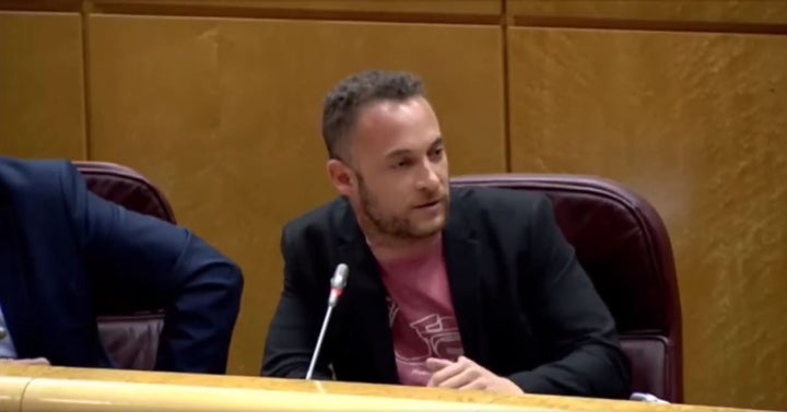 Arnau Ramírez, durante su intervención.