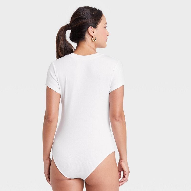 White Bodysuit Blouse : Target