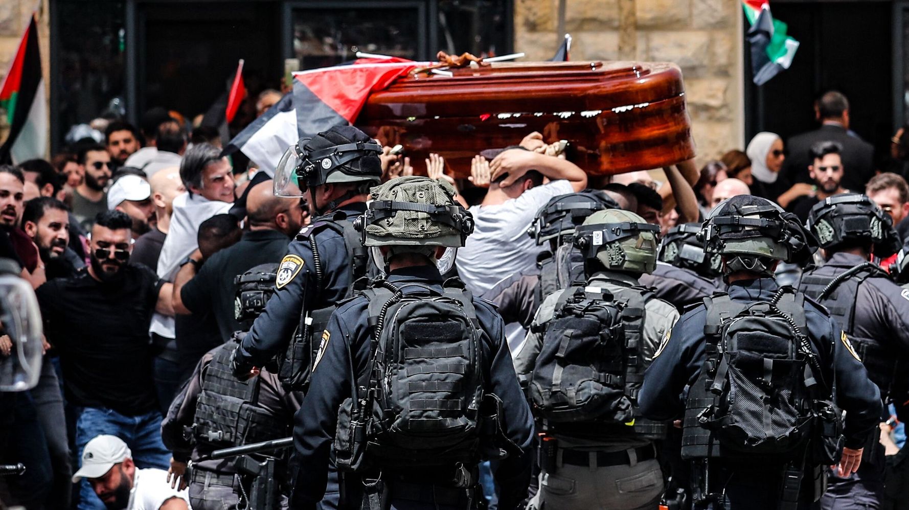 Funeral For Journalist Killed In Israeli Raid Disrupted By Israeli Police