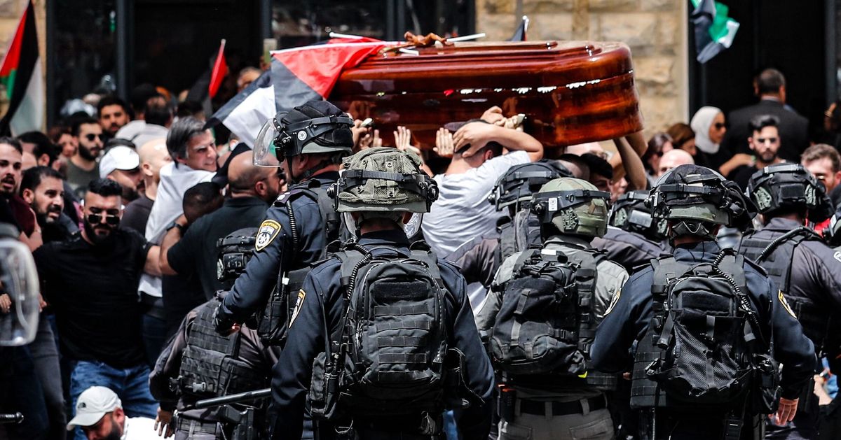 Funeral For Journalist Killed In Israeli Raid Disrupted By Israeli Police