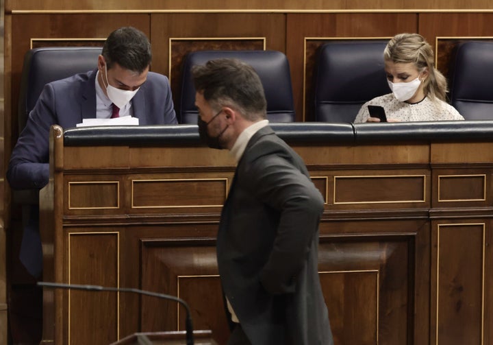 Sánchez, Rufián y Díaz