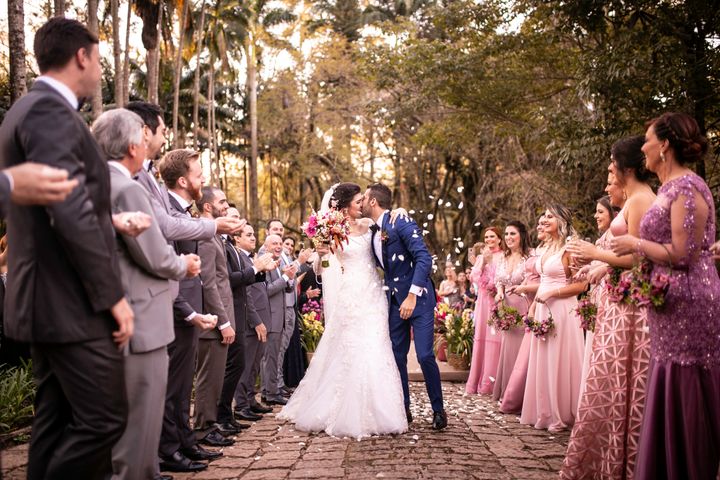 Be mindful of the bride and groom's time when you get your chance to say hello.