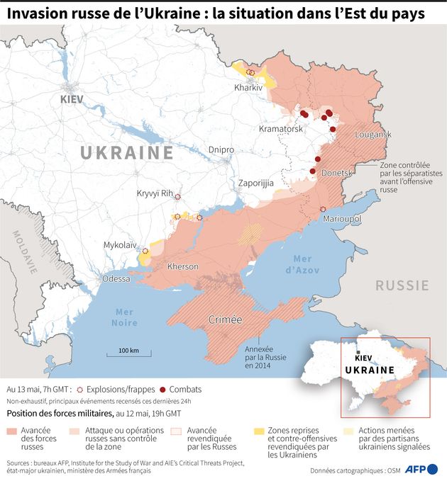 Situation en Ukraine au 13 mai