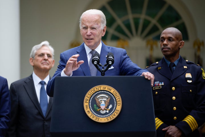 U.S. President Joe Biden speaks in the Rose Garden of the White House on May 13 in Washington, D.C.