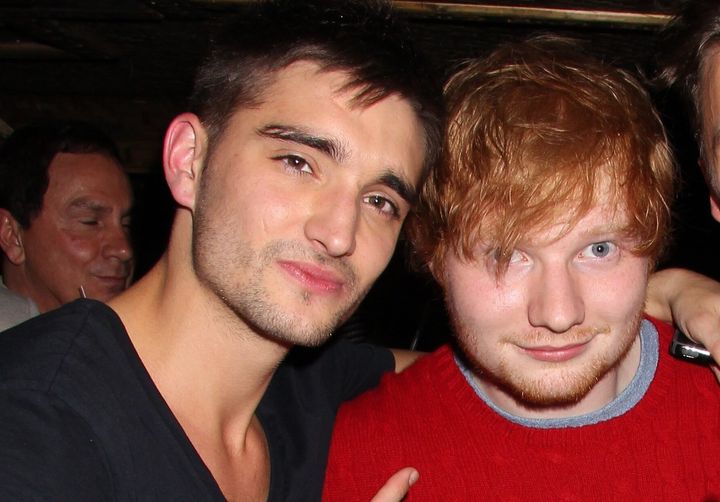 Tom Parker and Ed Sheeran, pictured in 2013