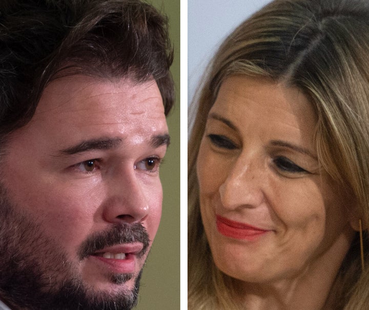 Gabriel Rufián y Yolanda Díaz.