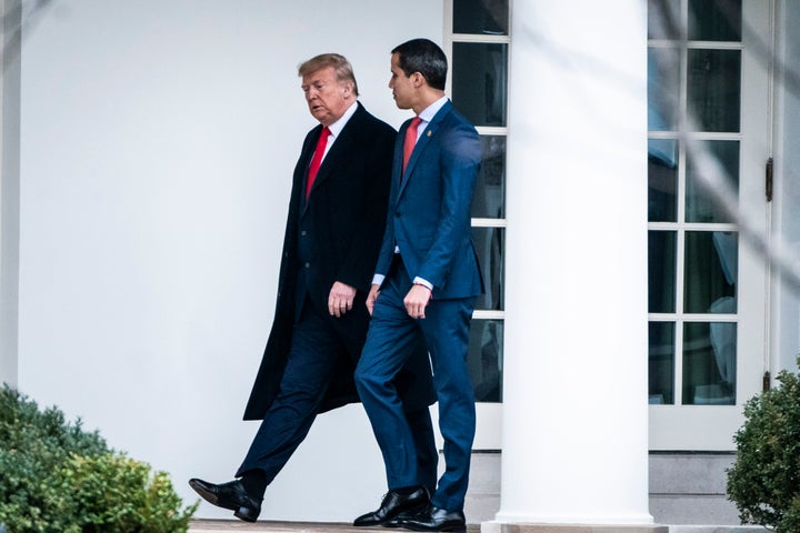 El presidente de Estados Unidos, Donald Trump, y el dirigente opositor venezolano Juan Guaidó.