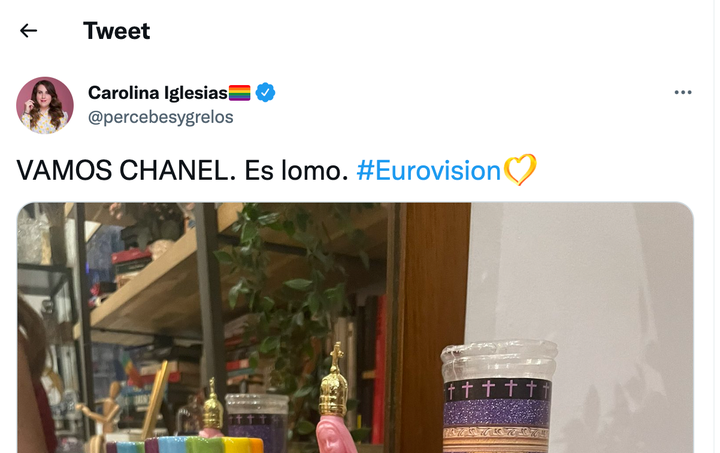 Tuit de Carolina Iglesias