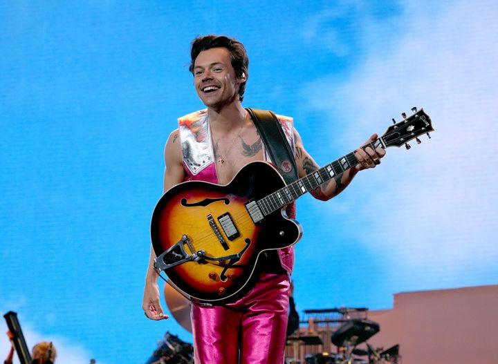 Harry Styles on stage at Coachella last month