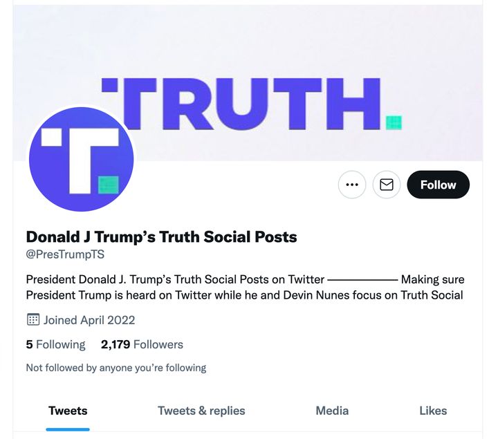 Truth Social messages from Trump, permanently banned from Twitter, were all being posted for a short time on Twitter.