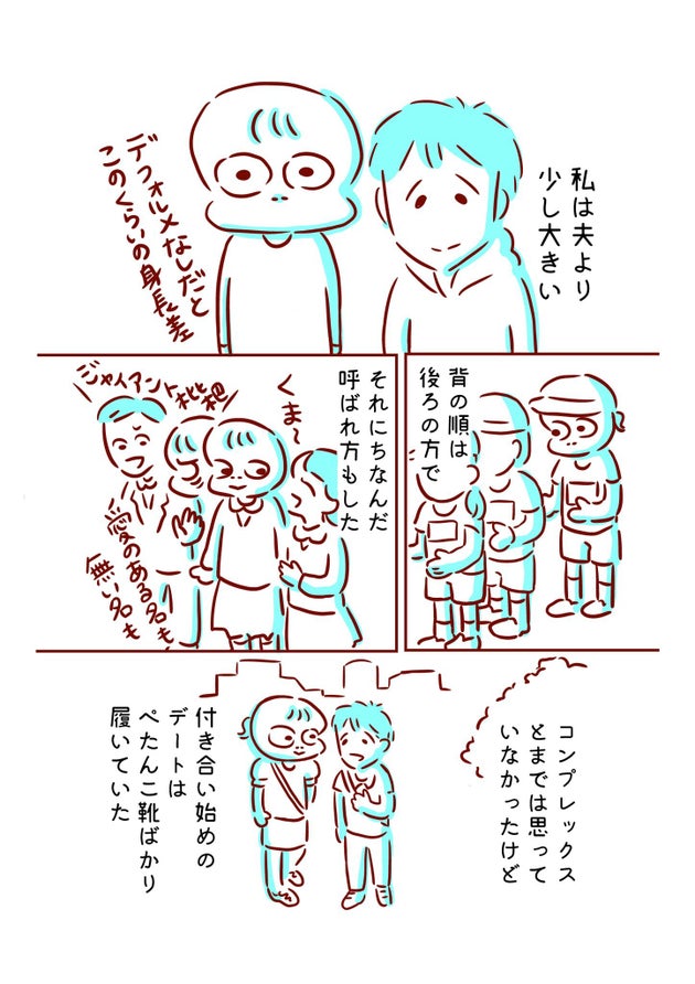 漫画『私は彼より少し大きい』1ページ目