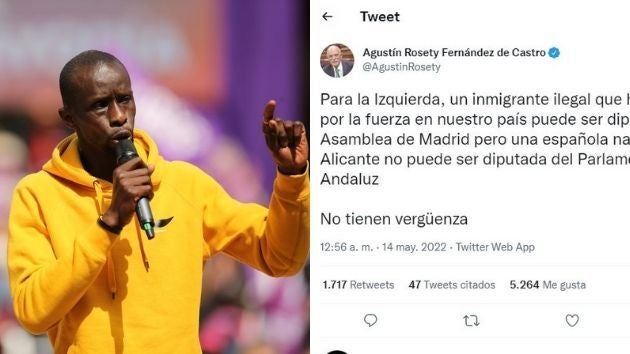 Serigne Mbayé y el tuit de Agustín Rosety.