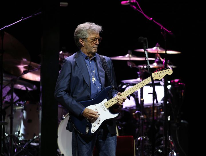 LONDON, ENGLAND - MAY 07: Eric Clapton performs at the Royal Albert Hall on May 07, 2022 in London, England. (Photo by Harry Herd/Redferns)