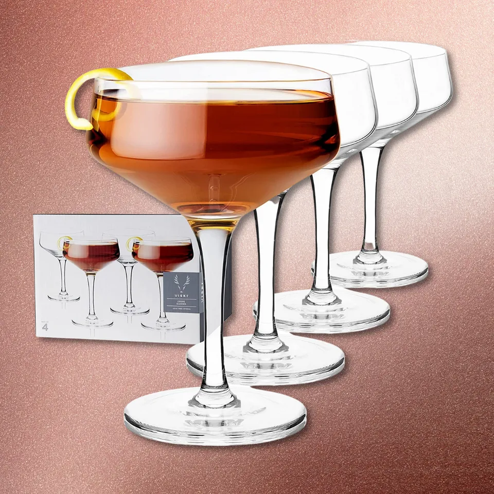 Crystal Coupe Cocktail and Mocktail Glasses (pair)