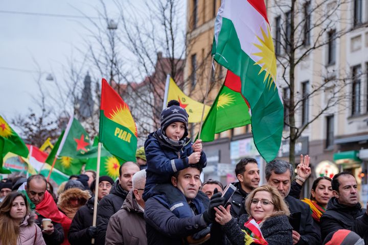 Κούρδοι διαδηλωτές στο Μάλμε της Σουηδίας 