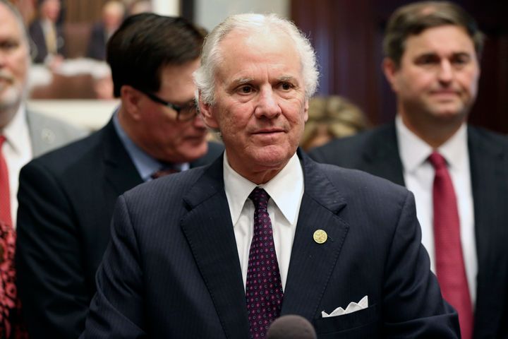 South Carolina Gov. Henry McMaster, seen in February, signed a bill into law Monday that would ban transgender students from playing girls' or women's sports in public schools and colleges.