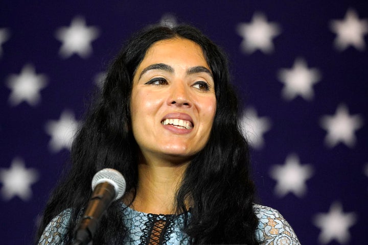 Gisele Barreto Fetterman, wife of Pennsylvania Democratic Senate nominee John Fetterman, spoke to supporters in John's absence on Tuesday. 