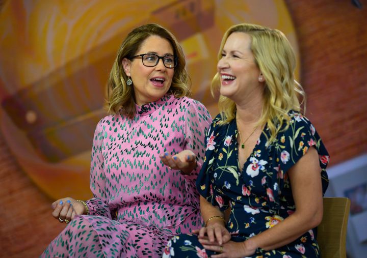 "The Office" actors Jenna Fischer (left) and Angela Kinsey (right) released a book discussing their memories from filming the hit NBC show.
