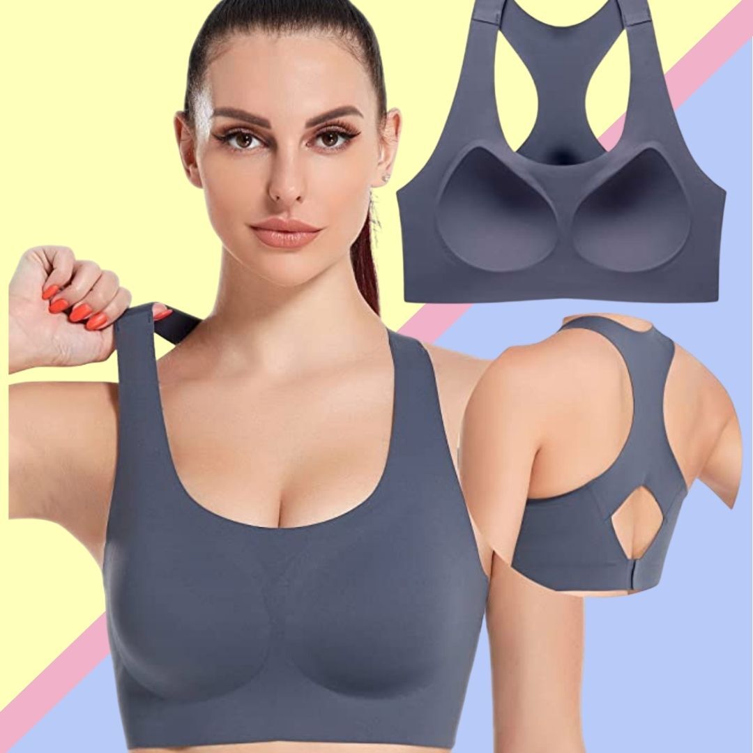 Sports bras with store sewn in padding