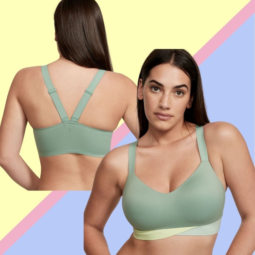 Sports bra store with permanent pads