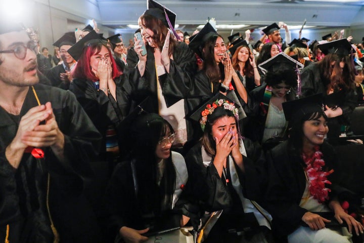 Students in attendance were in awe at the couple's gift. The couple announced the donation at the Otis College of Art and Design commencement ceremonies.