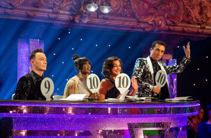 The Strictly Come Dancing panel pictured in 2019
