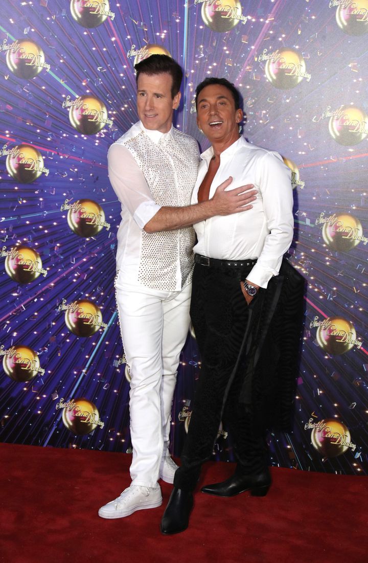 Anton Du Beke and Bruno Tonioli pictured at the Strictly launch in 2019