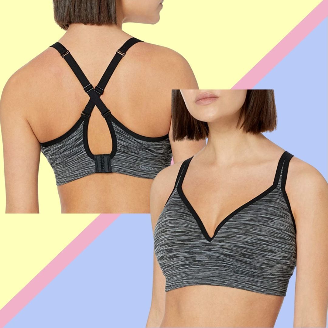 Sports bra cheap with permanent pads