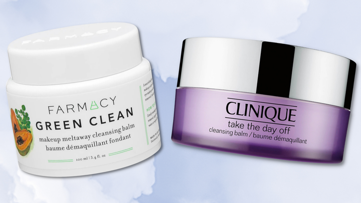 Farmacy's Green Clean cleansing balm and Clinique's Take The Day off cleansing balm.