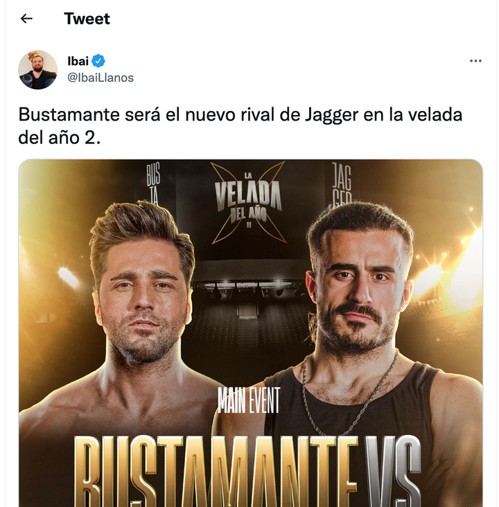 Tuit de Ibai con el cartel.