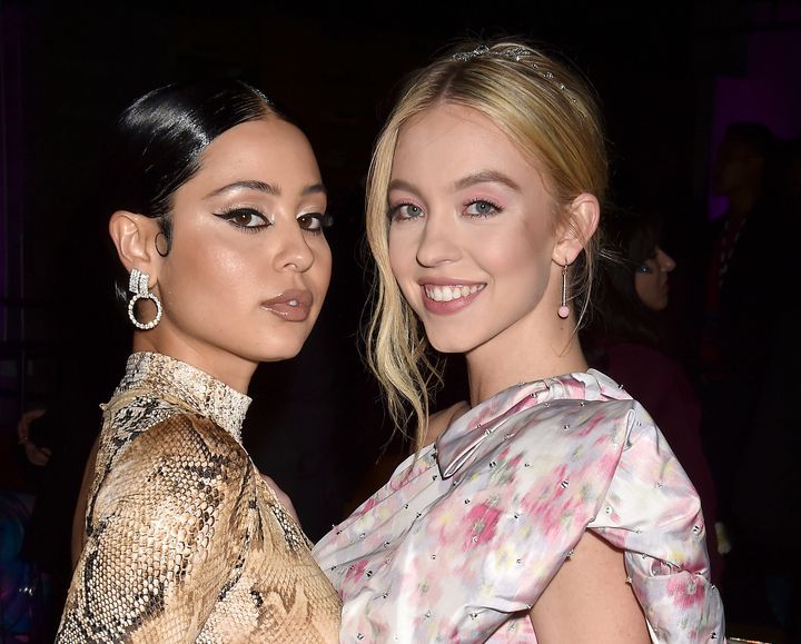 Alexa Demie and Sydney Sweeney attend HBO's "Euphoria" premiere in 2019.