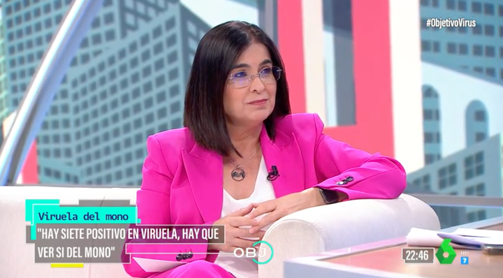 Carolina Darias, ministra de Sanidad, en 'El Objetivo.'