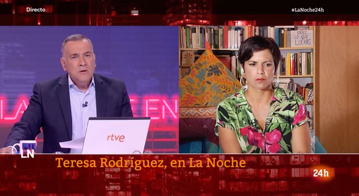 Xabier Fortes y Teresa Rodríguez en 'La noche en 24 horas'.