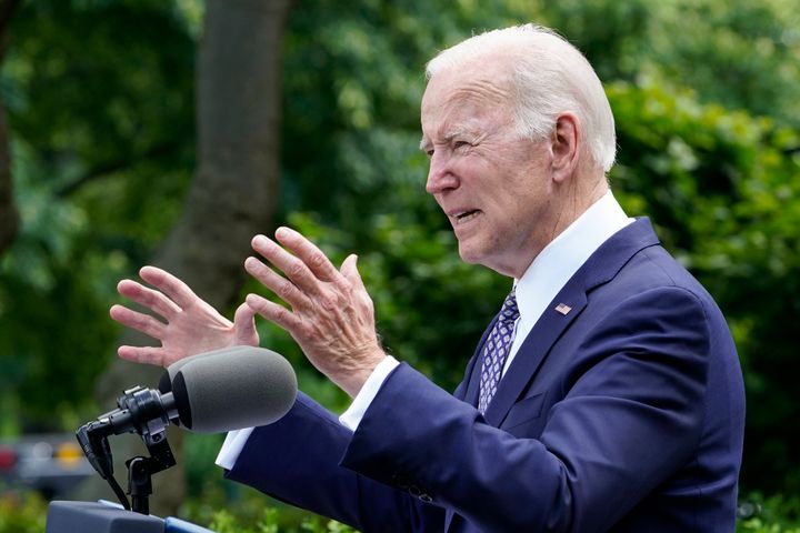 President Joe Biden speaks in the Rose Garden of the White House in Washington, D.C., on May 17, 2022. 