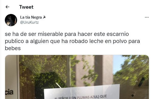 El tuit de @UruKurtz que ha dado lugar al debate en Twitter.
