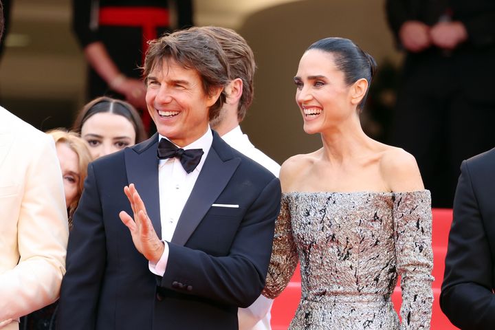 Tom Cruise and Jennifer Connelly attend a screening of Top Gun: Maverick in Cannes
